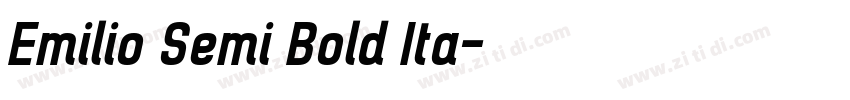 Emilio Semi Bold Ita字体转换 Emilio Semi Bold Ita字体转换